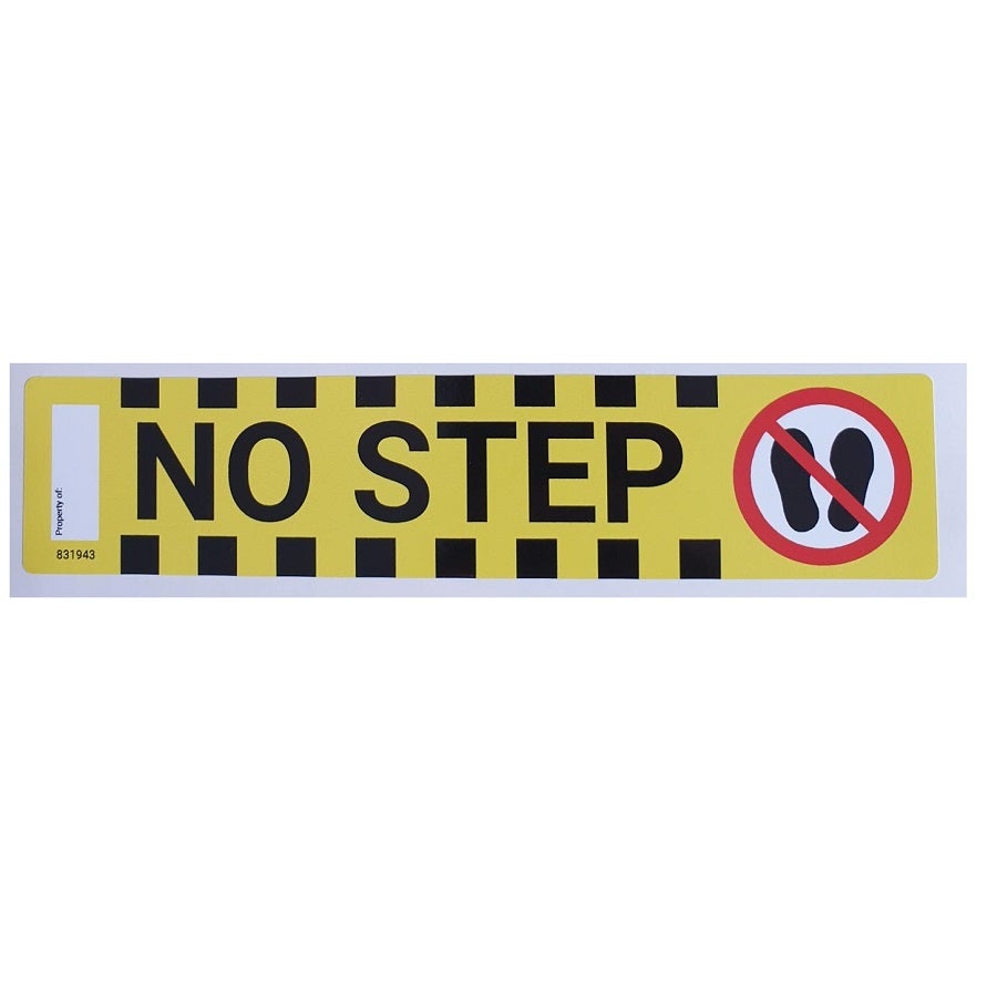 Caution 'NO STEP' Mobra Labels Image