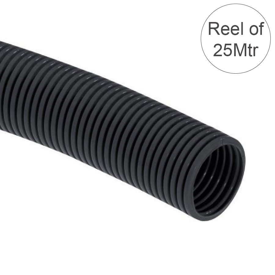 Conduit Flexible Corrugated LSZH Black (L)25Mtr (Dia)32mm R25
