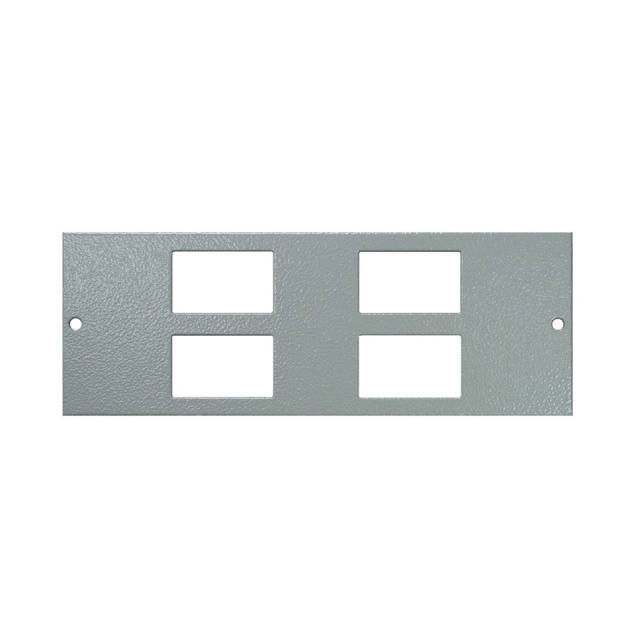 Tass Floor Box Faceplate 4x LJ6C (For 4 Way) ST0285 Grey (H)68mm x (L)185mm