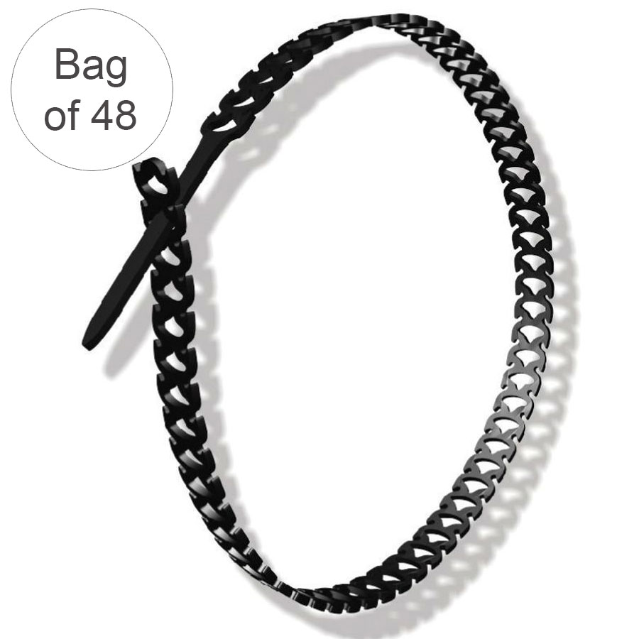 Rapstrap Reusable Cable Tie Black (W)10mm x (L)300mm BG48