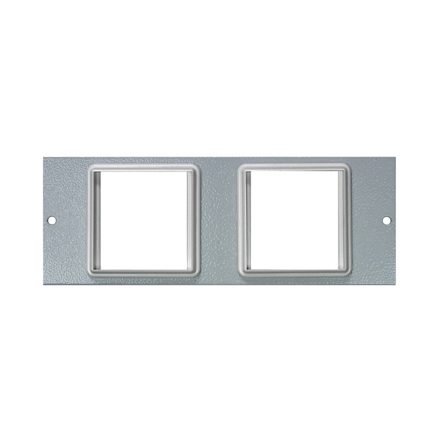 Tass Floor Box Faceplate 4x Euro (For 4 Way) Grey (H)68mm x (L)185mm