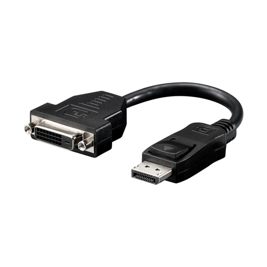 DisplayPort Adaptor DisplayPort Plug DVI Socket Tailed Version DP V1.1 Black