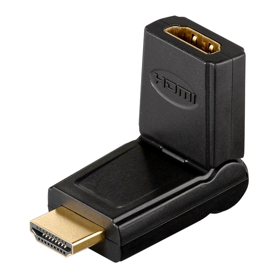 HDMI Adaptor Male Female 180 Deg Swivel Up/Down Gold Plated V1.4