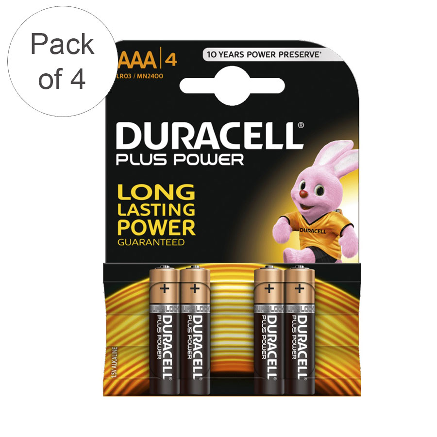 Duracell Alkaline Battery Plus Power 1.5V AAA (MN2400) P4