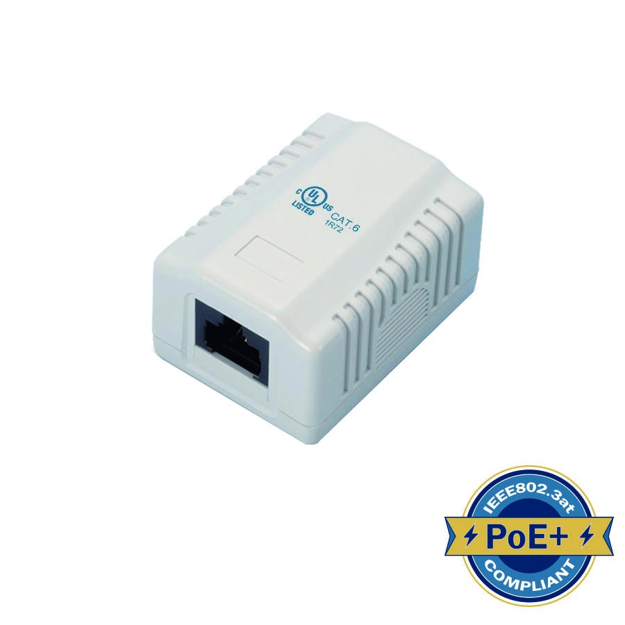 Ultima Surface Mounted Outlet 1Port Cat6 Unshielded White