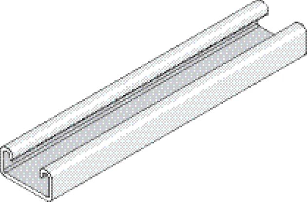 Unistrut Channel Support Plain Pre-Galvanised P3300X3 (W)41mm x (D)21mm x (L)3Mtr LENGTH