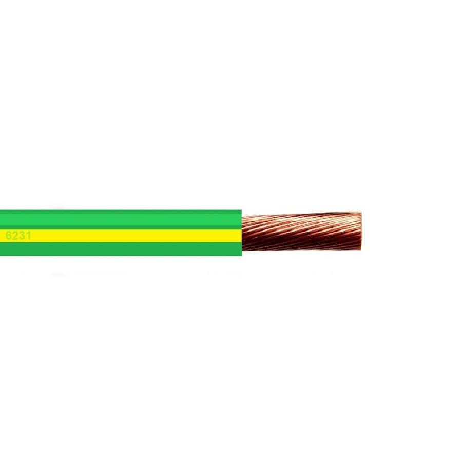 Power Cable Tri Rate 6231 2.5mm PVC Green/Yell METRE