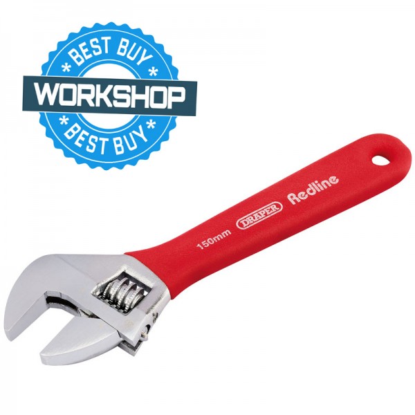 Draper Adjustable Wrench (Soft Grip Handle) up to 19mm (L)150mm