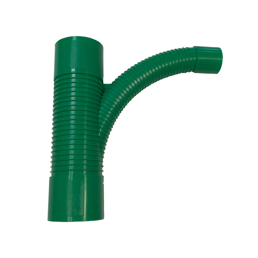 Duct Tee (Swept) PVC 90 Degrees Green (Dia)96.5mm-53.9mm