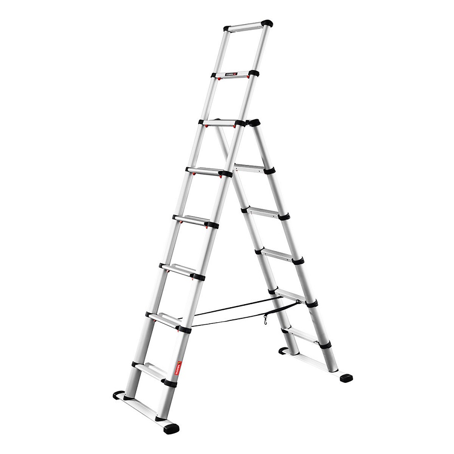 Telesteps Ladder Telescopic Combi 60623 Weight 14.5Kg Extension Height 2.3Mtr Closed Height 0.71Mtr