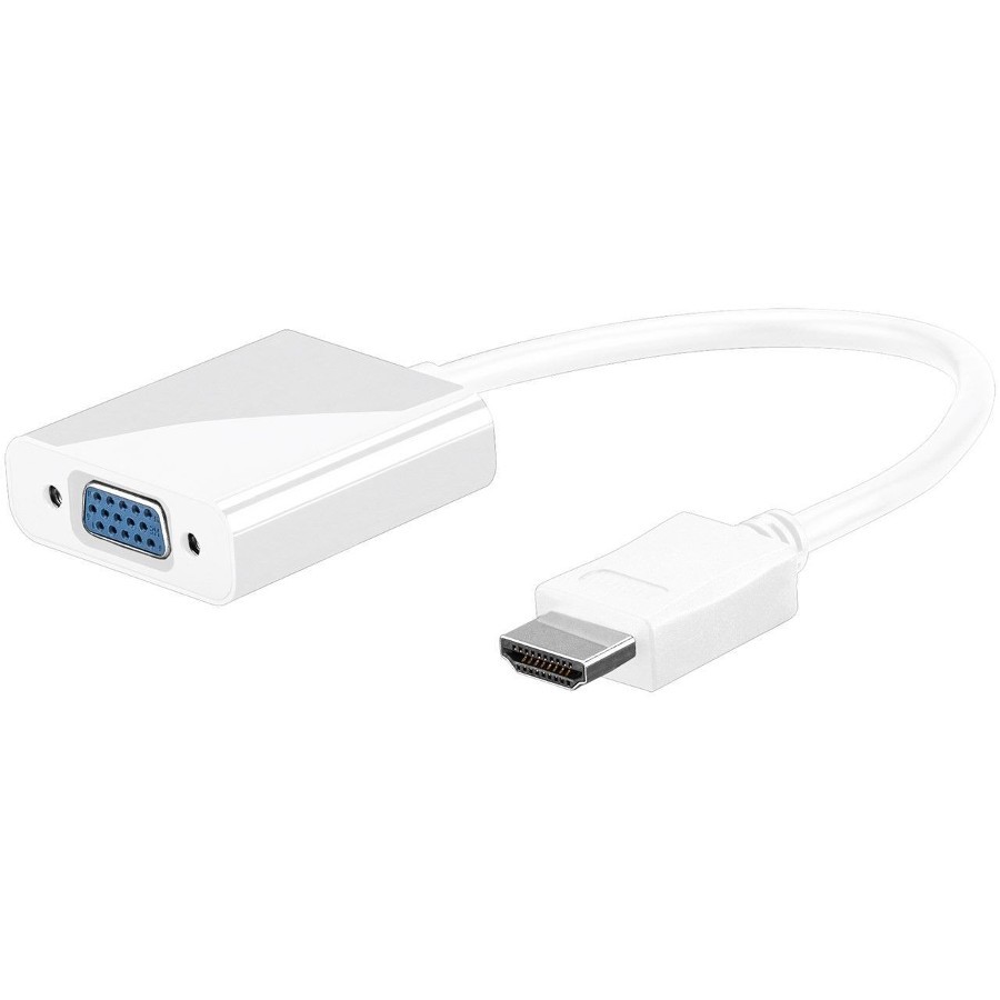 HDMI to VGA Convertor 3.5mm Audio Out White