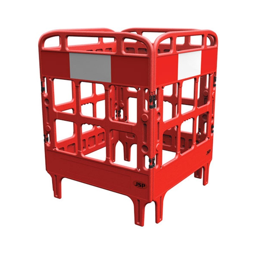 JSP Portagate Barrier System 4 Gate Plastic Red/White SET
