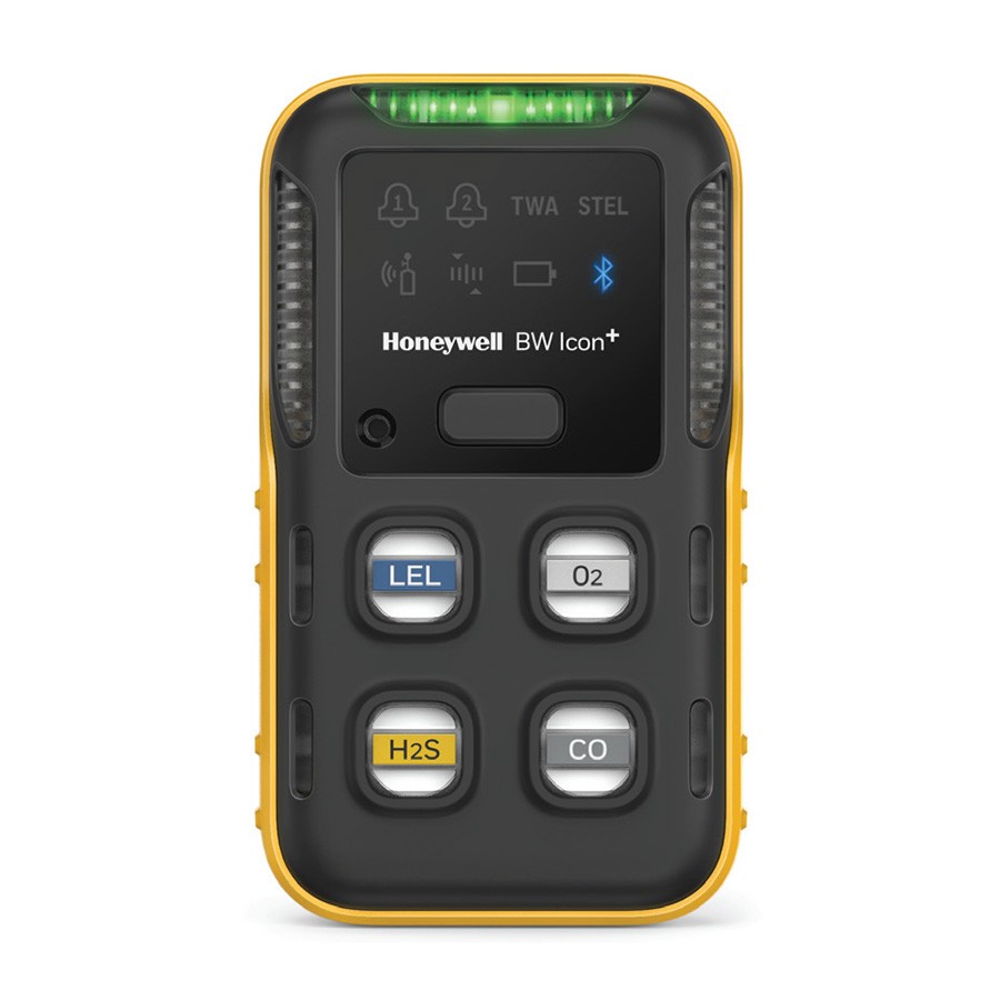 Honeywell Gas Detector Icon+ %LEL(IR) O2 H2S CO Yellow