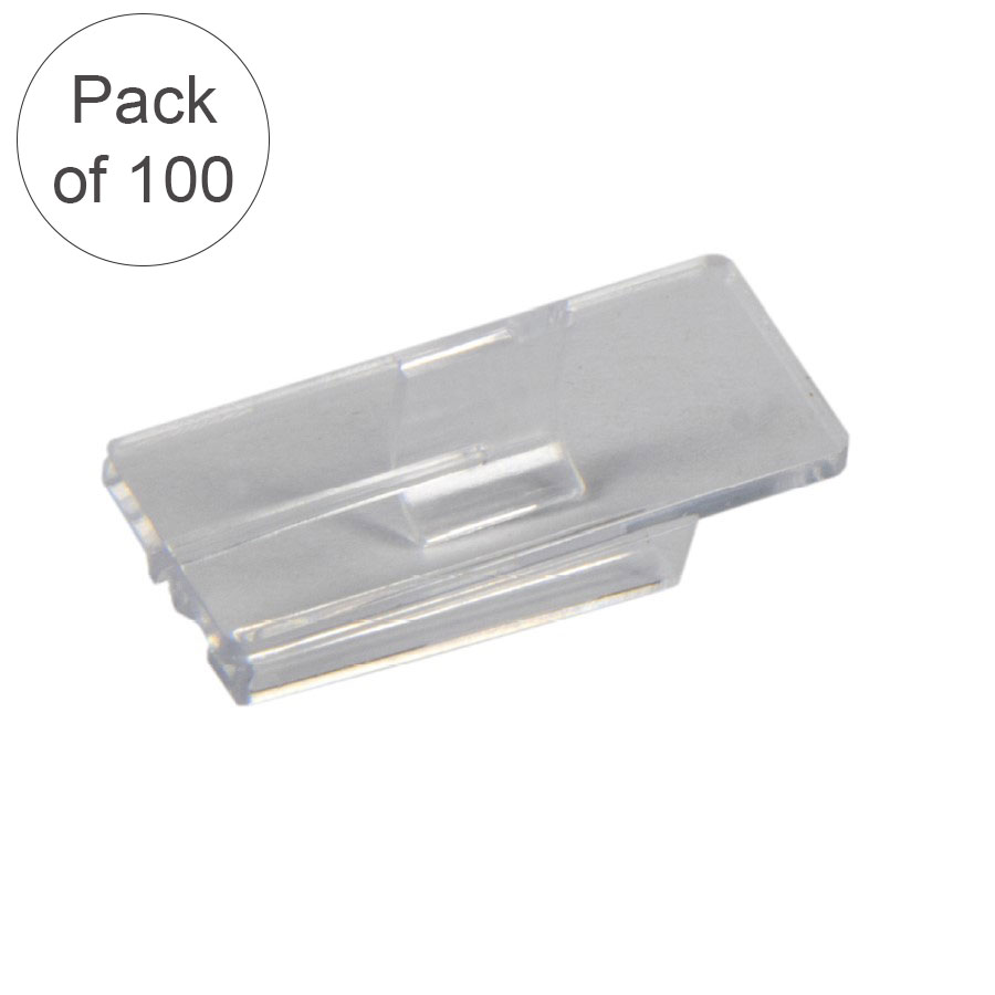 HUBER+SUHNER LC-XD Connector Label Clip Clear P100