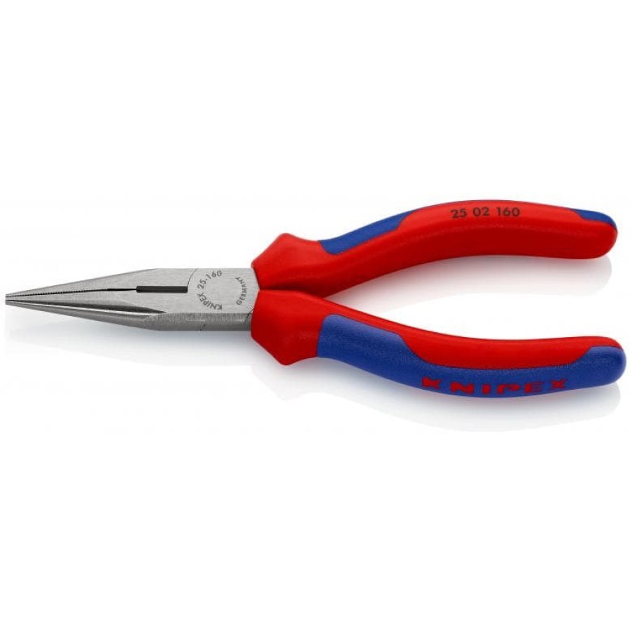 Knipex Snipe Nose Pliers with Multi Component Grips 25 02 160 (L)160mm