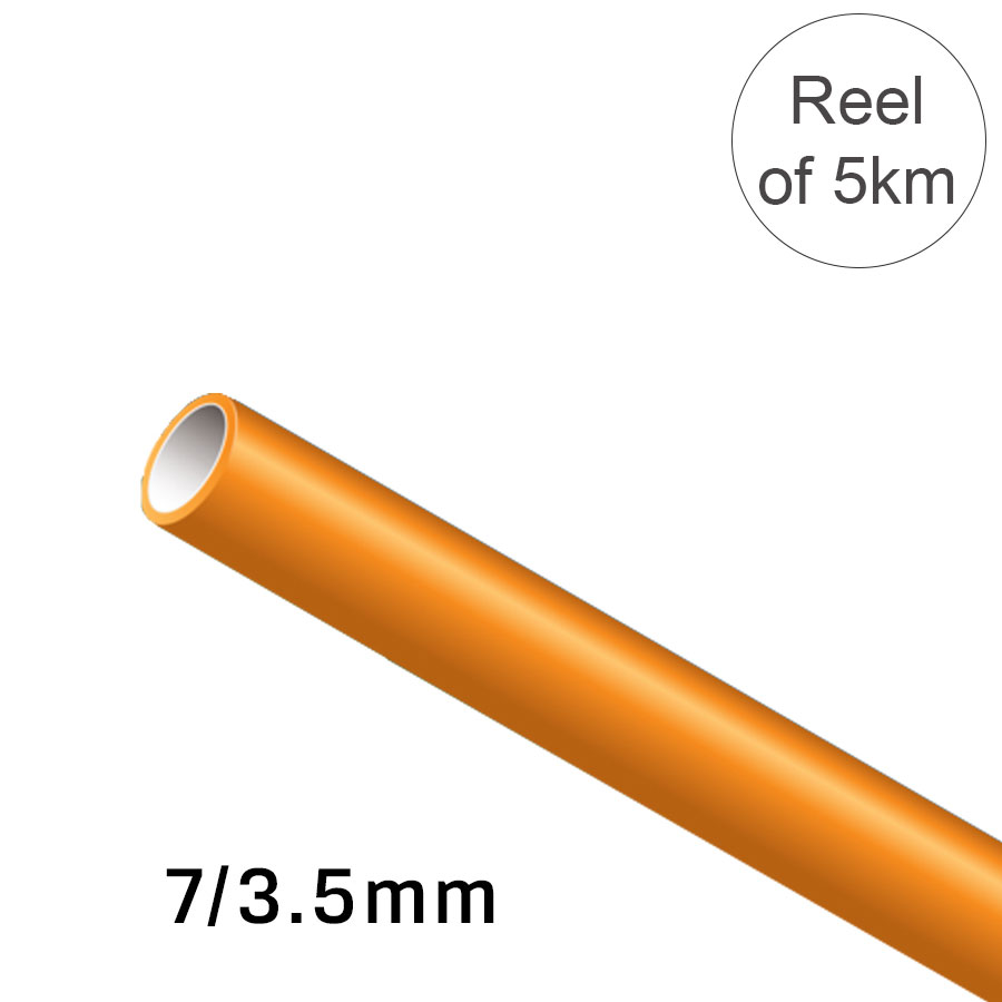 Dura-Line Single Microduct Ribbed Direct Bury HDPE Orange (L)Drum 5km (Dia)7/3.5mm R5000